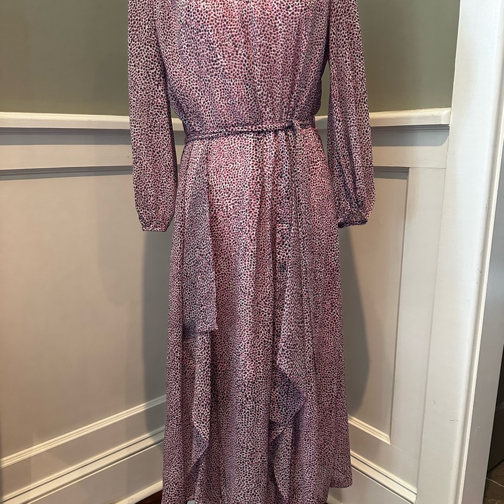 DKNY Elegant Pink Patterned Dress